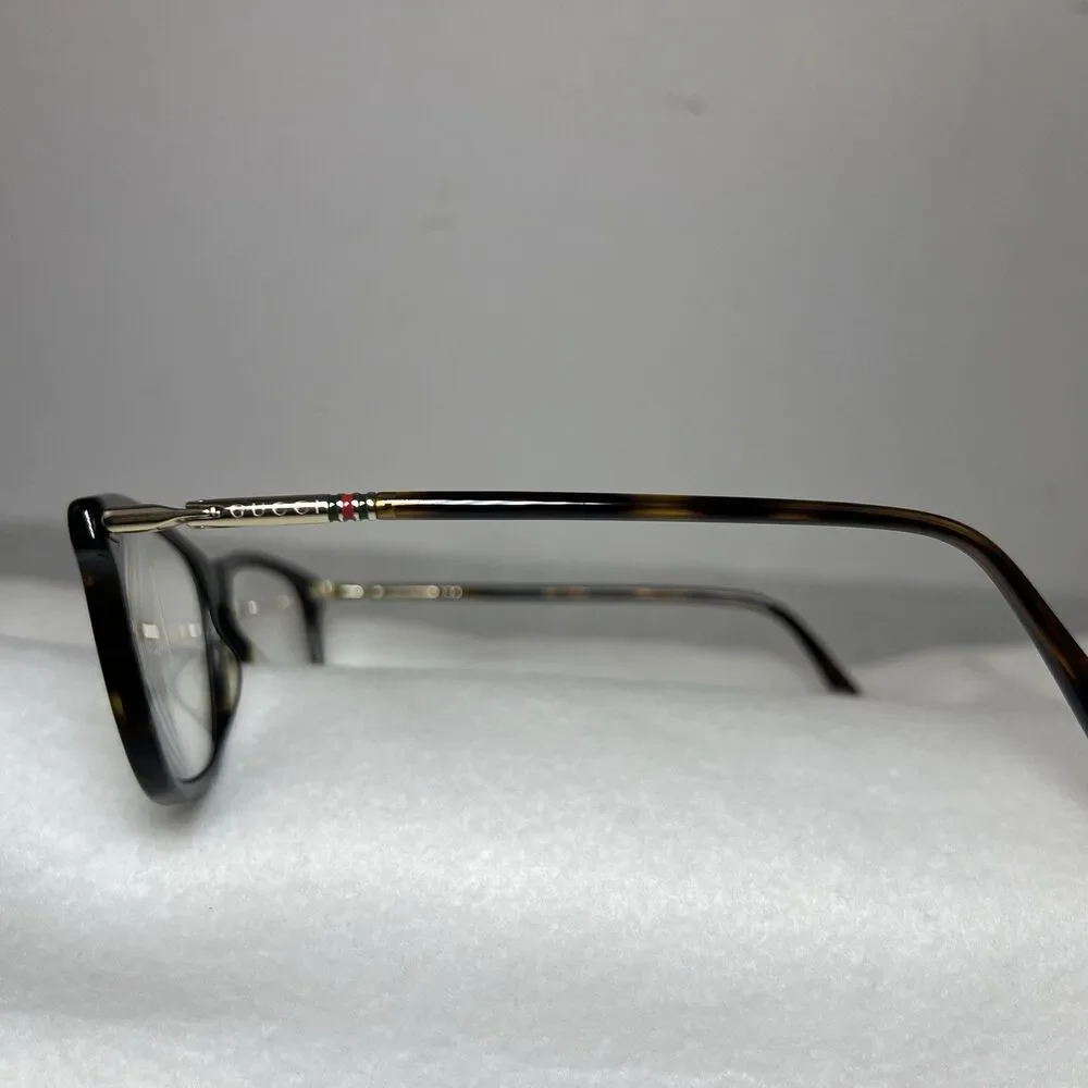 Gucci Eyeglasses Frames GG0519O Flex Fit Square Full Rim 55-17 Havana Gold Italy